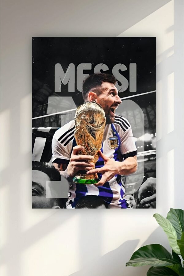 Messi with Trophy