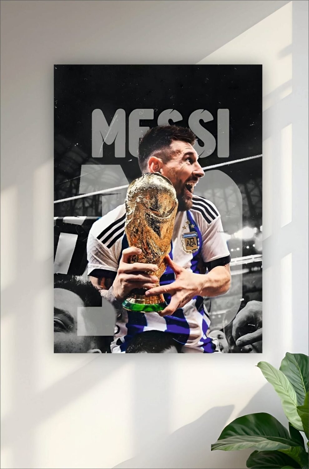 Messi with Trophy