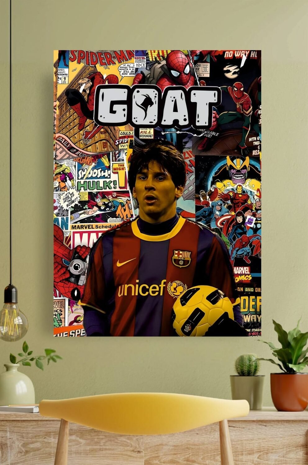 Messi x Avengers Collage Poster #2