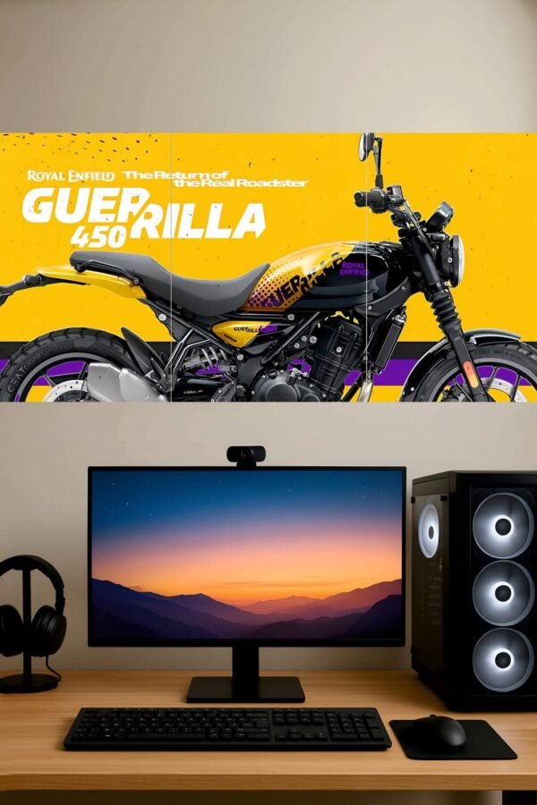 Royal Enfield Guerrilla — Split Poster