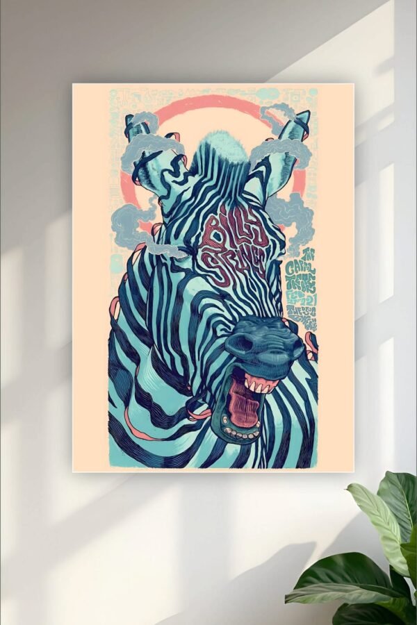 Tripy Zebra Aesthetic Poster
