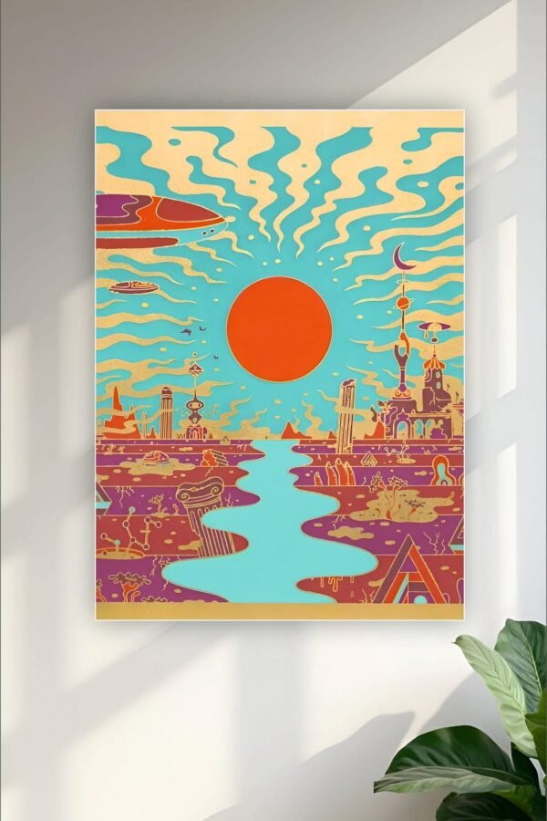 Tipsy Sun Aesthetic Poster