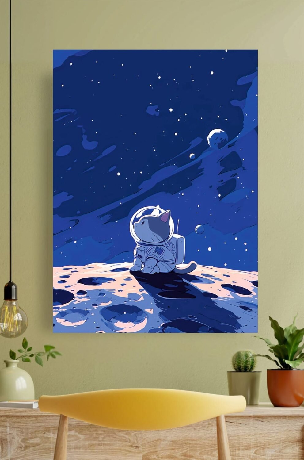 Cat Astronaut Aesthetic Poster