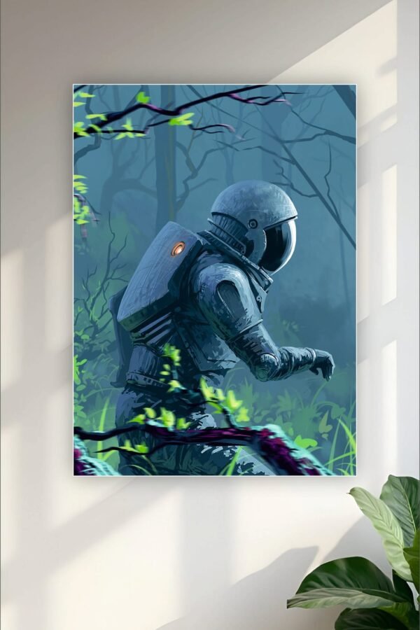 Astronaut in jungle Aesthetic Poster