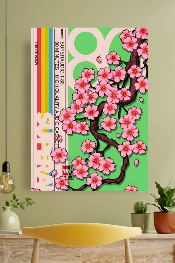 Retro Flowers Aesthetic Poster