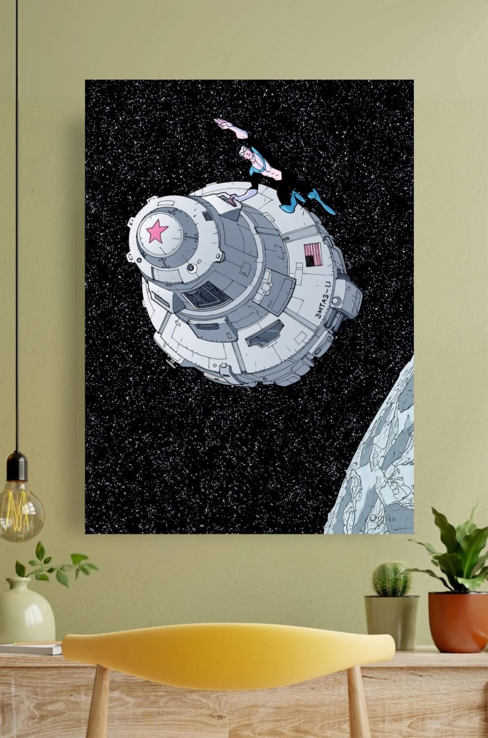 Aesthetic Spaceship Poster