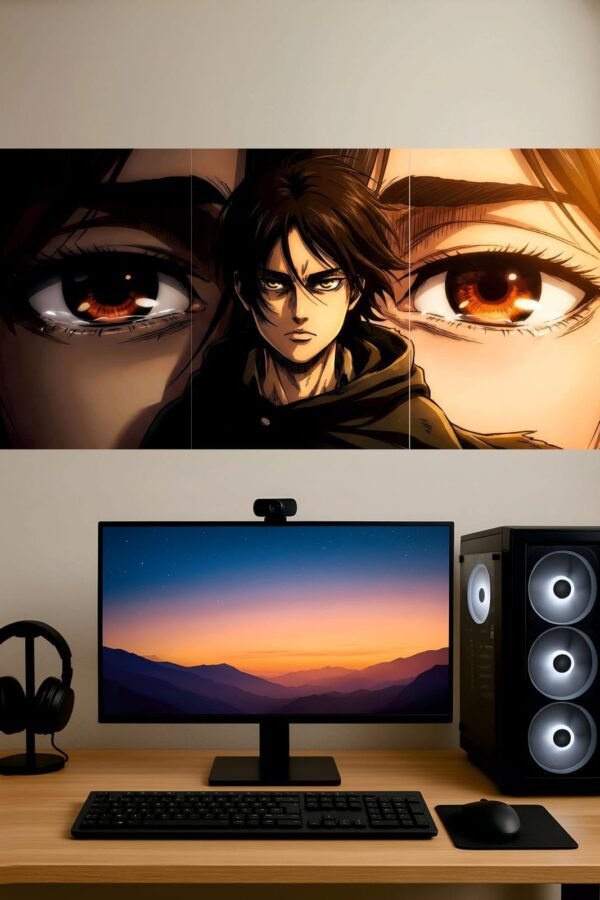 Eren and Mikasa Split Poster